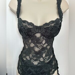 la Perla Lace Bodysuit with Floral Design with garters
